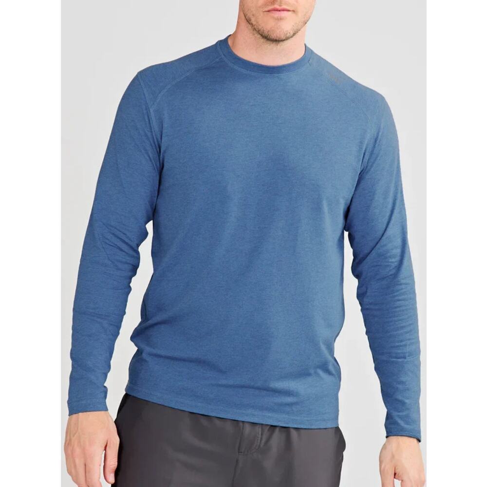 Tasc T-Shirt Carrollton Long Sleeve Fitness Blue Size XL